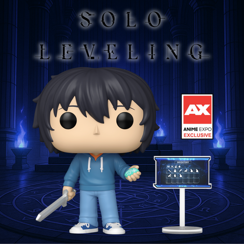 Funko Pop Anime - Solo Leveling " Sung Jinwoo (E-Rank) with Inventory " (2025 Anime Expo CON Exclusive)