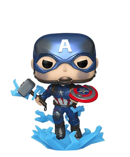 Funko Pop Marvel  " Captain America with Electrified Mjolnir (Metallic) (Glow in the Dark) "