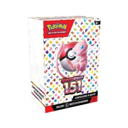 Carte Pokemon " SCARLATTO E VIOLETTO 151 - BOX DI BUSTE ESPANSIONE " 6 BUSTINE ITA