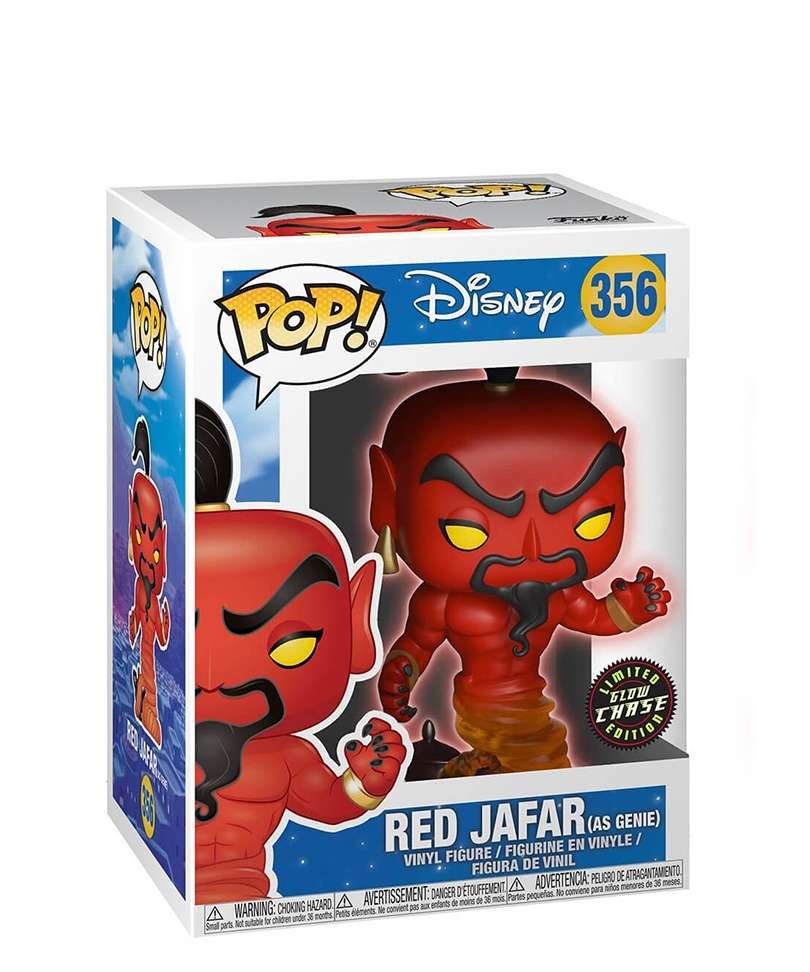 Funko Pop Disney  " Red Jafar (as Genie) (Glow in the Dark) Chase "