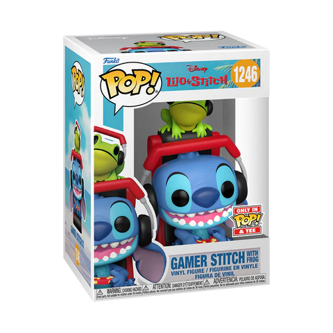 Funko Pop Tees - Disney " Lilo and Stitch - Gamer Stitch with Frog  + Tee "