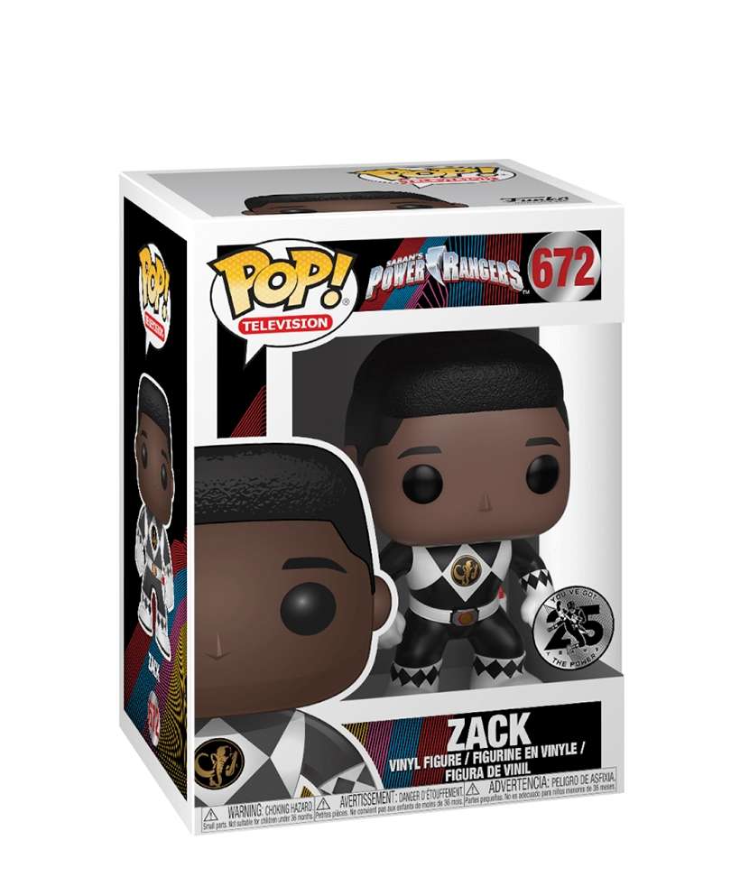 Funko Pop - Power Rangers " Zack (Black Ranger) No Helmet "