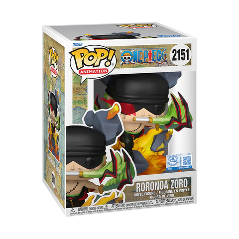 Funko Pop fumetti - One Piece " Roronoa Zoro King Of Hell " (6-Inch) SE