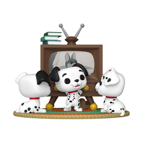 Funko Pop moment Disney - La Carica Dei 101 " Rolly, Patch & Lucky with TV "