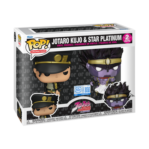 Funko Pop 2-Pack Anime - JoJo’s Bizarre Adventure " Jotaro Kujo & Star Platinum " Amazon Exclusive