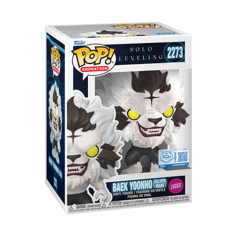 Funko Pop Anime - Solo Leveling " Baek Yoonho (Silver Mane) " (Chase) Flocked SE