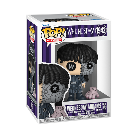 Funko Pop Television - Wednesday "Wednesday Addams with Thing (Patchwork)"
