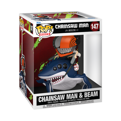 Funko Pop Ride deluxe Anime - Chainsaw Man " Chainsaw Man & Beam " (6-Inch)