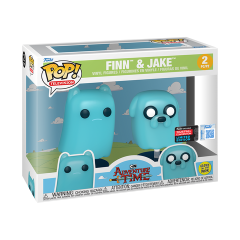 Funko Pop 2-Pack Animation - Adventure Time " Finn & Jake (Glow) " NYCC 2026 Shared Exclusive
