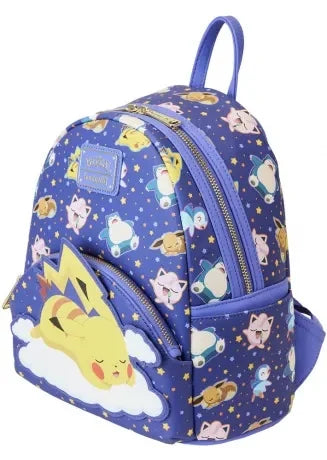 Loungefly - Pokémon " Sleeping Pikachu and friends Mini Backpack "