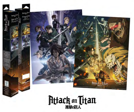 Poster - Attack On Titan " Final Season " 2 Posters 52 x 38cm Set
