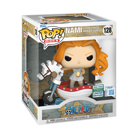 Funko Pop Fumetti One Piece " Nami with White Hobby Horse (Rides)" 2025 WonderCon Exclusive