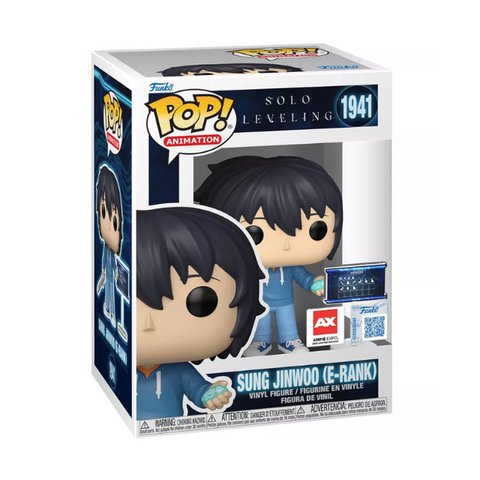 Funko Pop Anime - Solo Leveling " Sung Jinwoo (E-Rank) with Inventory " (2025 Anime Expo CON Exclusive)