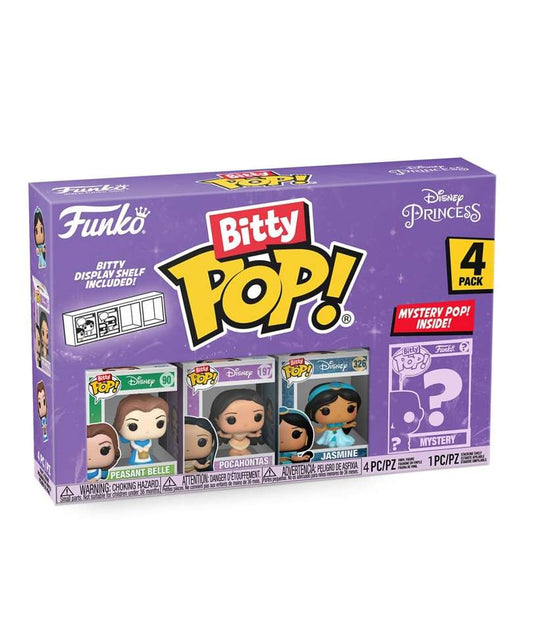 Funko Bitty Pop " Belle / Pocahontas / Jasmine / Mystery Bitty (4-Pack) "