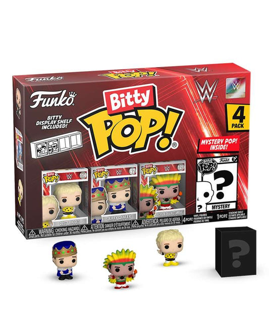 Funko Bitty Pop - WWE " Dusty Rhodes / Jerry Lawler / Ricky “The Dragon” Steamboat / Mystery Bitty (4-Pack) "