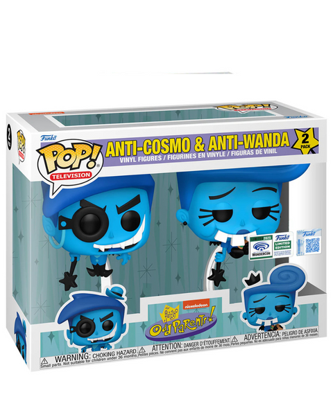 Funko Pop Anime - Fairly Oddparents (Fantagenitori) " Anti-Cosmo & Anti-Wanda (2 Pack) " 2025 WonderCon Exclusive Fiera
