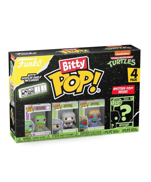 Funko Bitty Pop " Donatello / Shredder / Baxter Stockman / Mystery Bitty (4-Pack) "