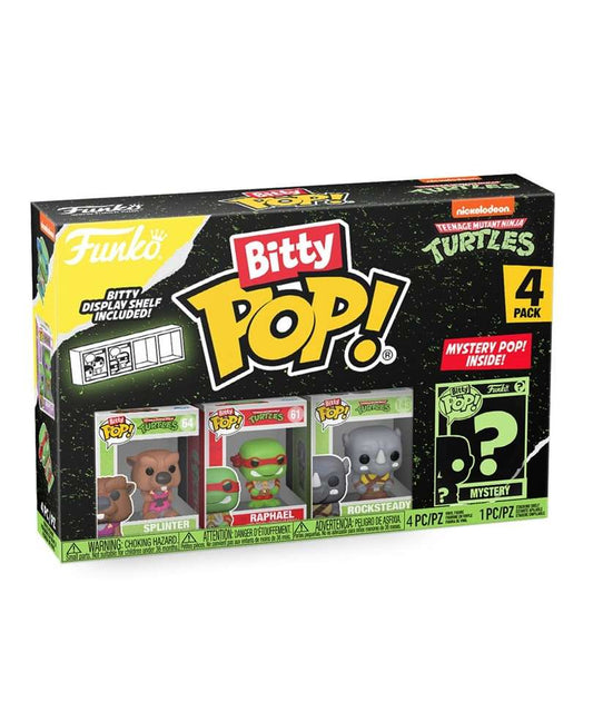 Funko Bitty Pop " Splinter / Raphael / Rocksteady / Mystery Bitty (4-Pack) "