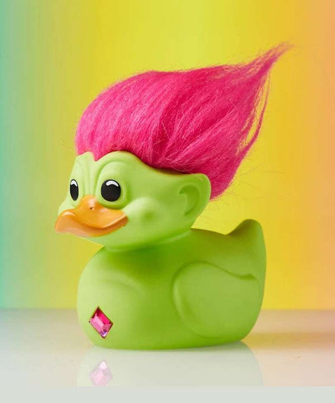 TUBBZ Cosplay Duck Collectible " Trolls Green Troll with Pink Hair "