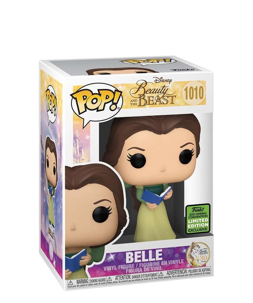 Funko Pop Disney  " Belle in Green Dress with Book (30th Anniversary) "