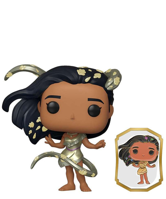 Funko Pop Disney  " Pocahontas (Leaves) (Gold) with Pin "