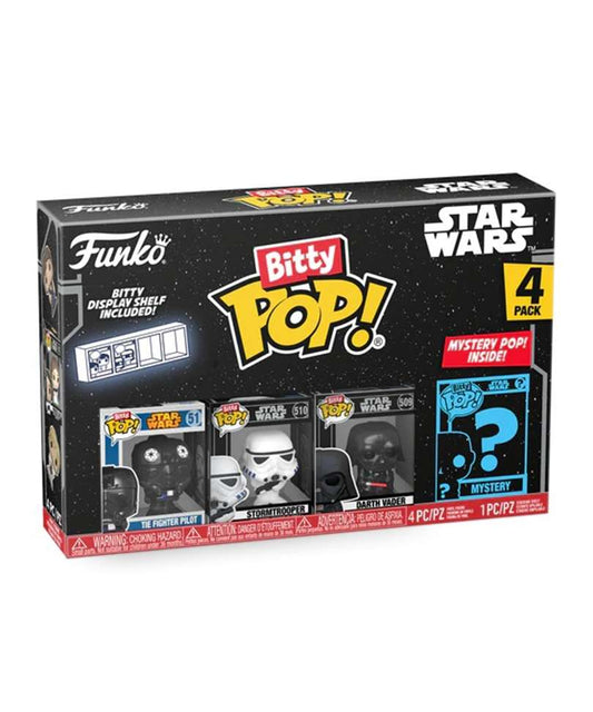 Funko Bitty Pop " Darth Vader / The Fighter Pilot / Stormtrooper / Mystery Bitty (4-Pack) "