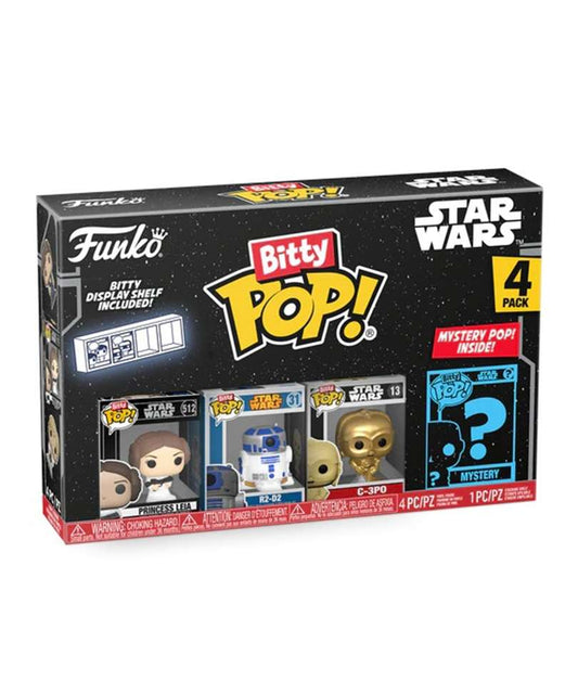 Funko Bitty Pop " Princess Leia / C-3PO / R2-D2 / Mystery Bitty (4-Pack) "